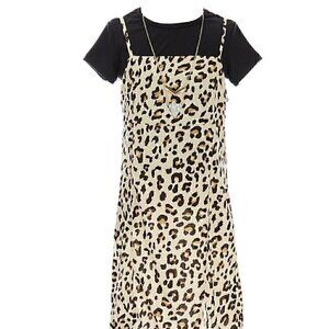 NEW Rare Editions Girl 4pc Dress Set Size 12 Animal Print Dress